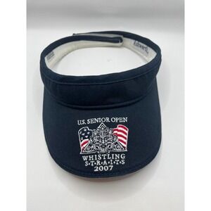 Unisex Blue Whistling Straits 2007 US Senior Open Volunteer Visor Hat Cotton OS